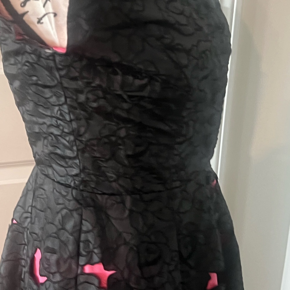 Betsey Johnson Vintage Y2K Black Evening Dress with Pink Lining - Picture 6 of 15